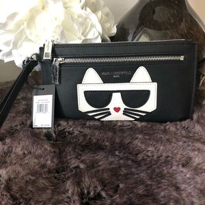 NWT Karl lagerfeld wristlet